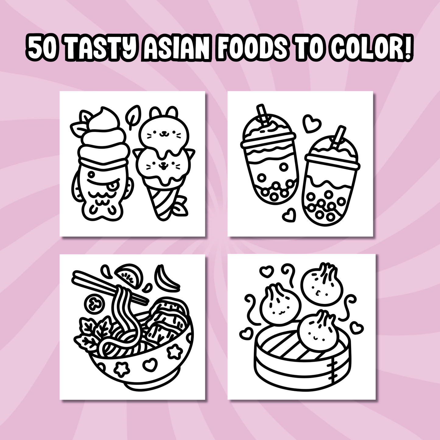 Asian Foods Coloring