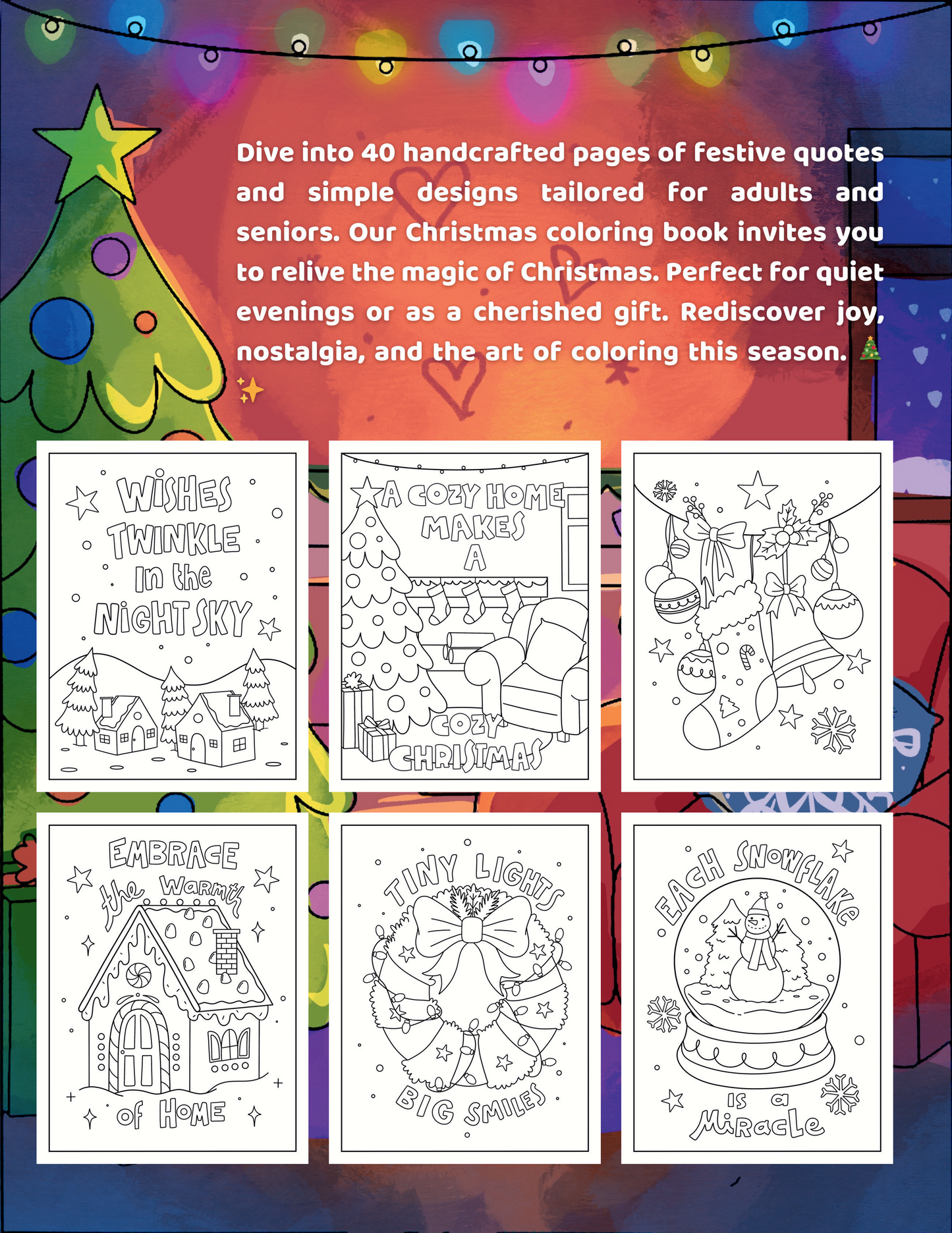 Large Print Christmas Coloring