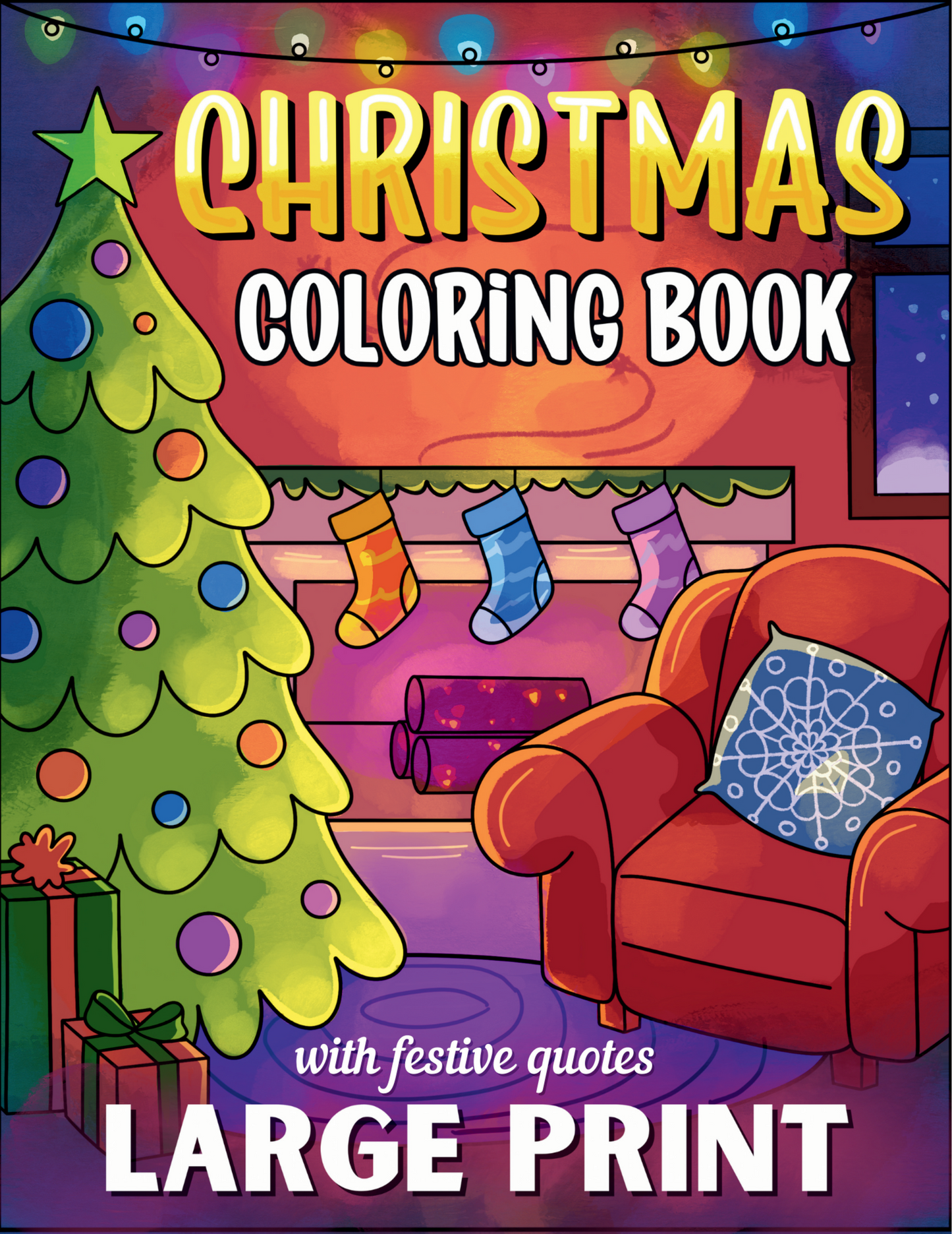 Large Print Christmas Coloring